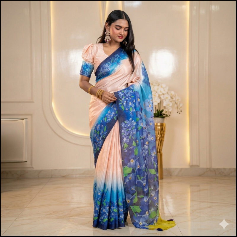 গ্লসি সিল্ক - ব্লু